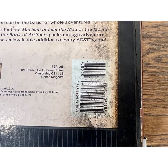 Advanced Dungeons & Dragons 2nd Edition Book Of Artifacts Hardcover - Picture 15 of 16